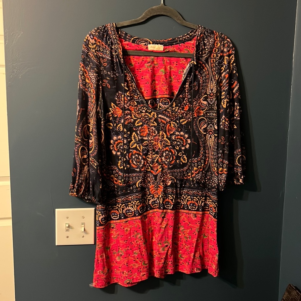 Multicolored Tunic Top